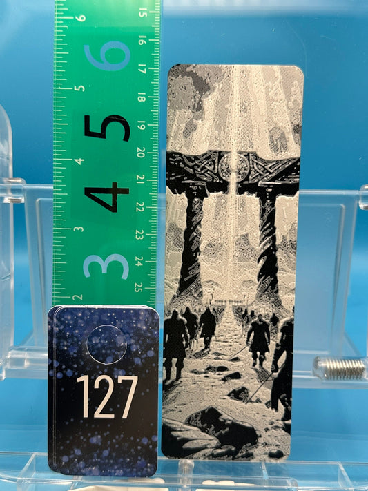 Bookmark #127, Viking Soldiers Through Gate