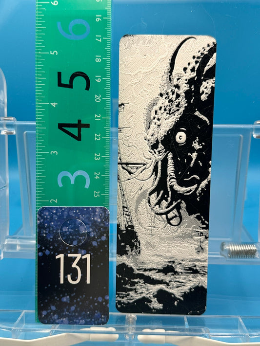 Bookmark #131, Creature Poseidon Attacking Ship