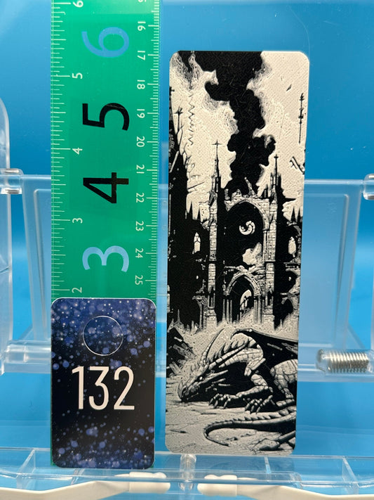 Bookmark #132, Dragon with Church Fire