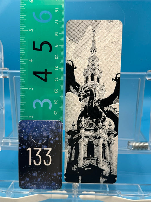 Bookmark #133, Black Dragon on Church Tower