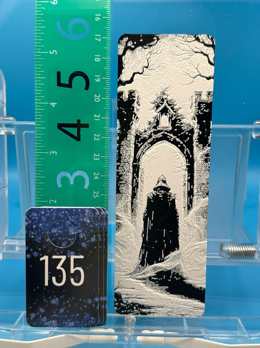 Bookmark #135, Wizard in Front of Castle