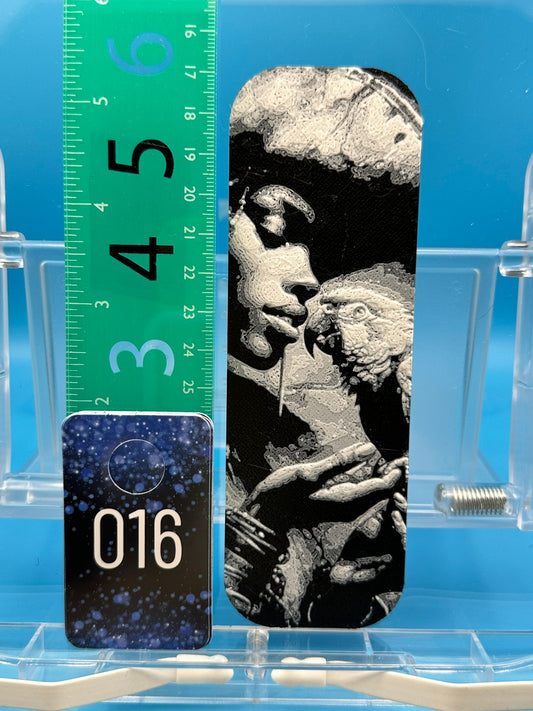 Bookmark #16, Pirate Lady With Bird