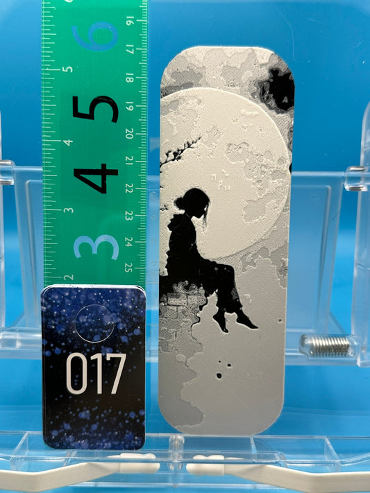 Bookmark #17,Girl In Front Of Moon