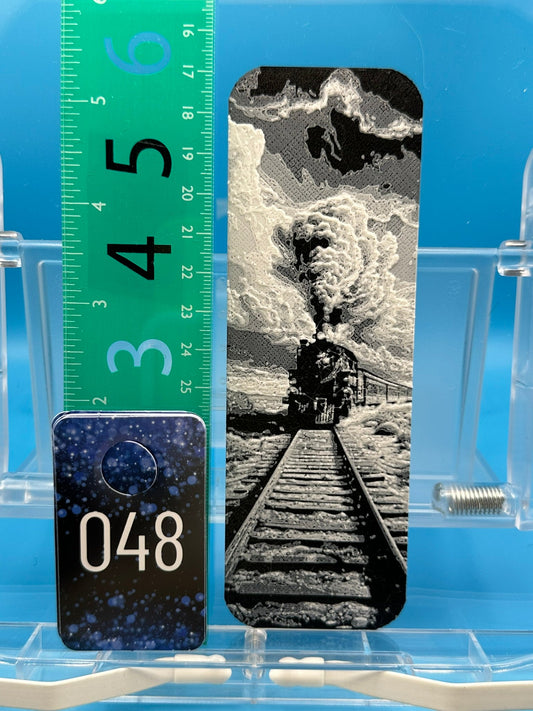 Bookmark #48,  Train Coming Steam