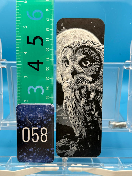 Bookmark #58, Owl On Book In Library