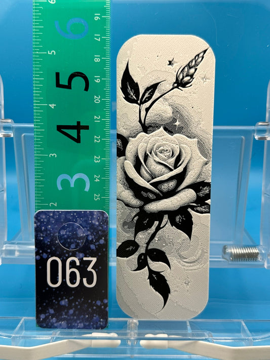 Bookmark #63, Rose With Leaves