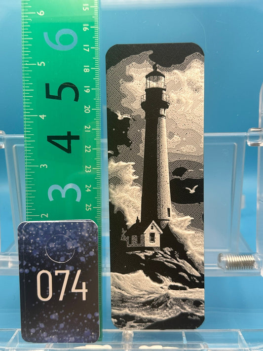 Bookmark #74, Lighthouse in Storm