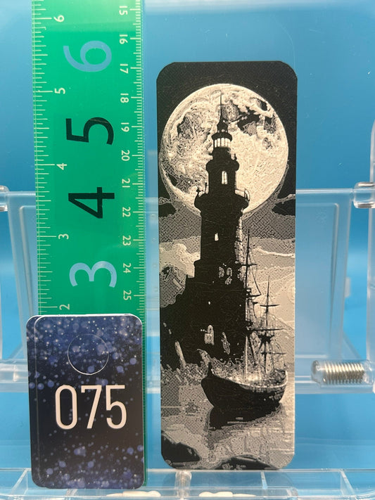 Bookmark #75, Lighthouse in the Moon