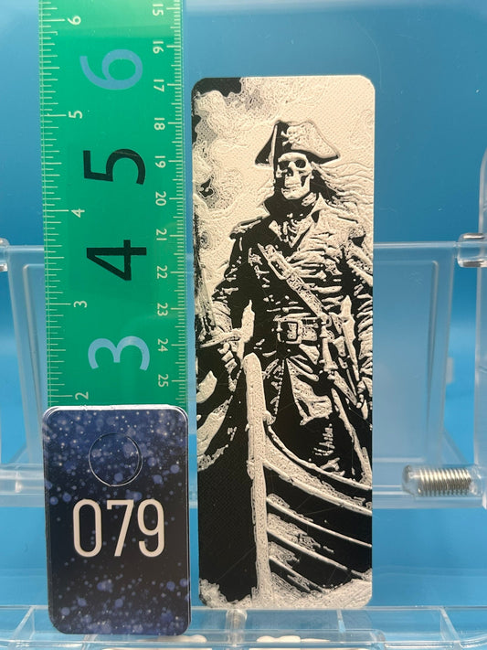 Bookmark #79, Captain Pirate Skeleton on Boat